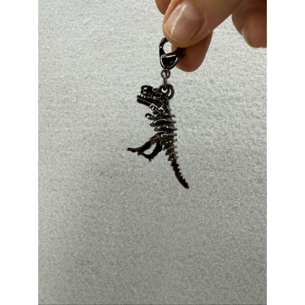 Coach Rare Rexy Dinosaur Dinky Rogue Charm Gunmetal - Picture 4 of 6